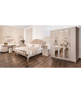 Ննջասենյակ «Մոկկո» 5 դռնանի պահարան, մատե մակերեսով, մահճակալ 180×200, զարդասեղան հայելով