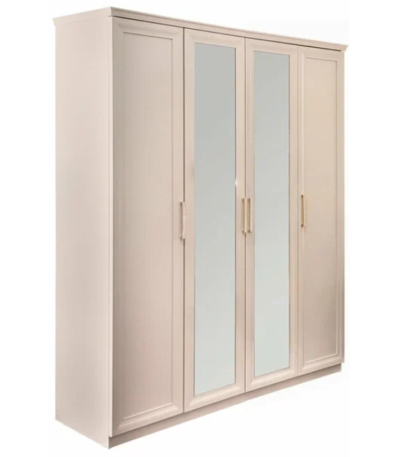 Ննջասենյակ «Մոկկո» 4 դռնանի պահարան, մատե մակերեսով, մահճակալ 180×200, կոմոդ 4 լարով և հայելով