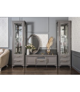 Հյուրասենյակ «Մոկկո» 1+ՏՎ+1, Մոկկո բեժ / Սպիտակ քար տեքստուրաներով