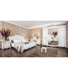 Ննջասենյակ «Անна Մարիա» 5 դռնանի պահարան, սպիտակ մաթ, 180×200