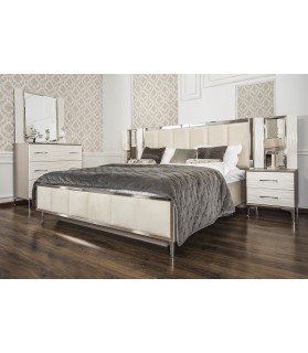 Ննջասենյակ «Գրավիտա» 4 դռնանի պահարան հայելիներով, ՊՊՈ հայելի, կոմոդ, 160×200