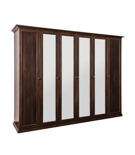  «Աֆինա» 6-դռնանի պահարան, կարավաջո/արմատ կրեմ 180×200, պպու հայելի