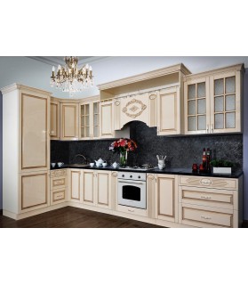 Խոհանոց «Վերոնա», կրեմ փայլուն, անկյունային 4,1 մ × 1,4 մ (Կոմպոզիցիա No3) Խոհանոց «Վերոնա», կրեմ փայլուն, անկյունային 4,1 մ × 1,4 մ (Կոմպոզիցիա No3)