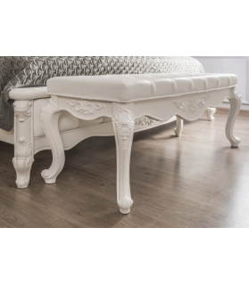 Սենյակի կողքի բանկետ «Միշել», դեկոր՝ սպիտակ, 110×40×48 սմ