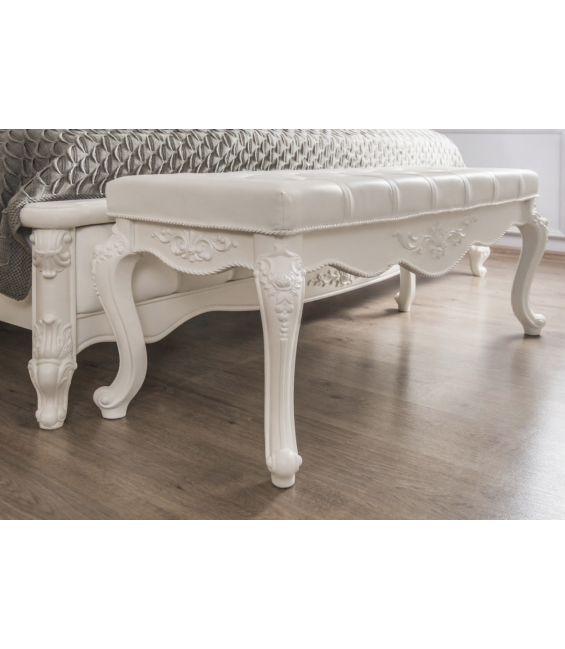 Սենյակի կողքի բանկետ «Միշել», դեկոր՝ սպիտակ, 110×40×48 սմ