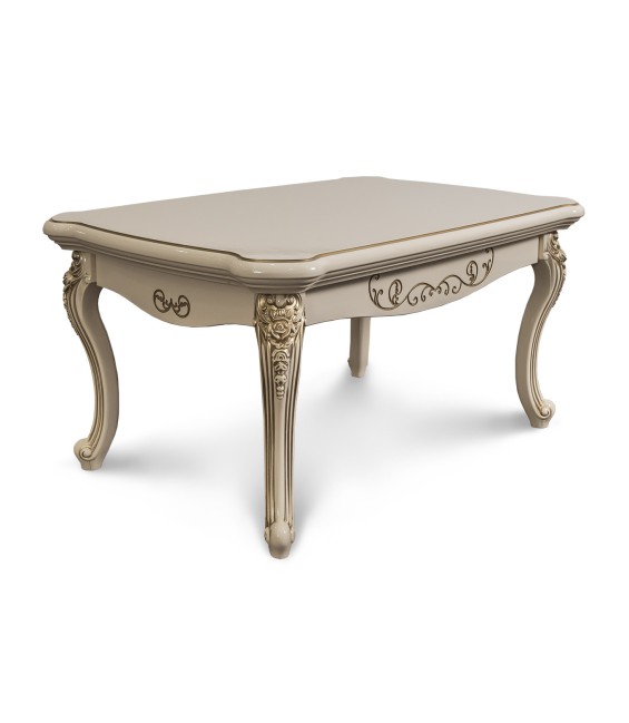 Սուրճի ուղղանկյուն սեղան «Մոնա Լիզա», կրեմ փայլ