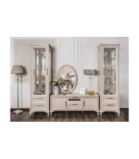 Հյուրասենյակ «Մոկկո» 1+ՏՎ+1, Մոկկո բեժ / Սպիտակ քար տեքստուրաներով