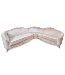 Գործարանային անկյունային բազմոց 3+2 «Մոկկո»՝ բացվող մեխանիզմով, դեկոր՝ մոկկո