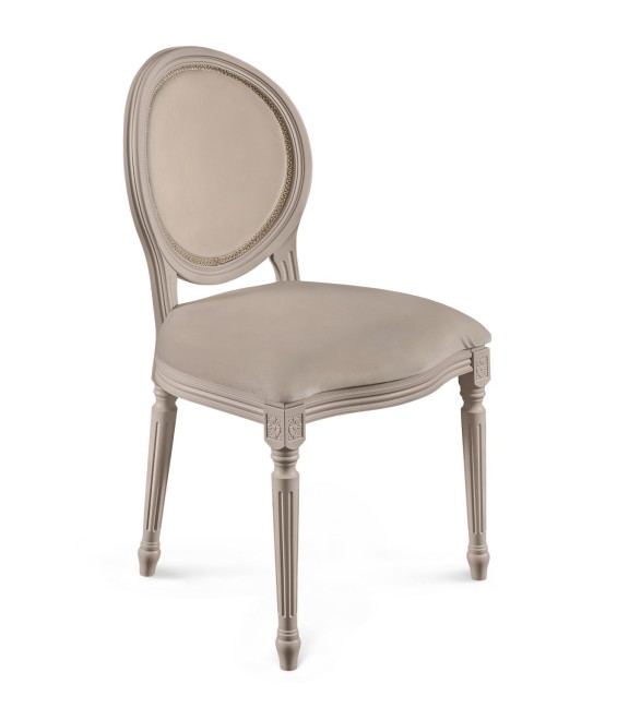 Աթոռ «Մոկկո», մոկկո բեժե/մոխրագույն քարե կառուցվածքով