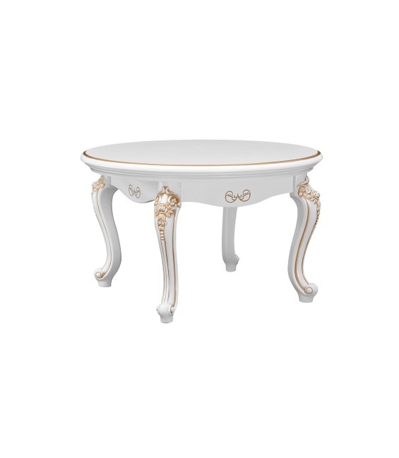 Սուրճի կլոր սեղան «Նատալի», սպիտակ