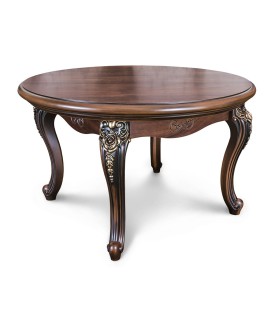 Սուրճի կլոր սեղան «Մոնա Լիզա», կրեմ փայլ